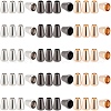 GOMAKERER 60Pcs 3 Colors Zinc Alloy Cord Ends FIND-GO0002-86B-1