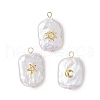 3Pcs 3 Styles Natural Baroque Pearl Keshi Pearl Pendants PALLOY-JF02913-02-1