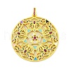 Real 18K Gold Plated Brass Micro Pave Cubic Zirconia Pendants KK-R159-41G-1