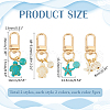Turtle Starfish Synthetic Turquoise Pendant Decorations HJEW-PH01918-2