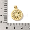 Rack Plating Brass Micro Pave Clear Cubic Zirconia Pendants KK-P267-06G-3
