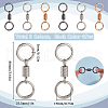 SUNNYCLUE 12Pcs 3 Colors Nordic Retro Zinc Alloy Double Spring Ring Clasps FIND-SC0012-87B-2