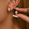Exquisite Stainless Steel Rhinestone Hoop Earrings AK6534-4-1