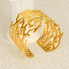 Hollow-out 304 Stainless Steel Cuff Bangles QA6075-2-1