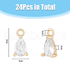 HOBBIESAY 24Pcs Brass Cubic Zirconia Charms KK-HY0002-91-2