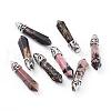 Natural Rhodonite Pointed Pendants G-P309-02-1