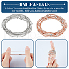 Unicraftale 20Pcs 2 Colors Titanium Steel Satellite Chains Stretch Bracelets Set for Women BJEW-UN0001-35-5