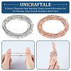 Unicraftale 20Pcs 2 Colors Stainless Steel Satellite Chains Stretch Bracelets Set for Women BJEW-UN0001-35-5