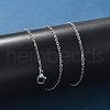 Unicraftale Classic Plain 304 Stainless Steel Mens Womens Cable Chain Necklaces STAS-UN0017-38P-A-2