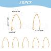Unicraftale 50Pcs Ion Plating(IP) 304 Stainless Steel Earring Hooks STAS-UN0058-58-5