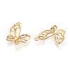 Brass Micro Pave Cubic Zirconia Pendants KK-N261-69G-2