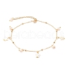 Brass Cable Chain Anklets AJEW-AN00328-1