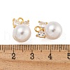 Brass Cubic Zirconia Charms KK-U036-05G-3