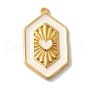 Rack Plating Brass Enamel Pendant KK-A229-31G-03-1