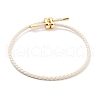 Braided Round Imitation Leather Bracelets Making BJEW-H610-03G-08-1