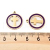Ion Plating(IP) 304 Stainless Steel Enamel Pendants STAS-Z078-25G-3