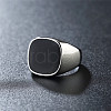 Square Stainless Steel Enamel Finger Rings for Men FS-WG78CFC-03-1