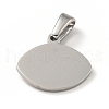 304 Stainless Steel Pendants STAS-D182-01P-2