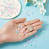 480Pcs 18 Styles Resin Imitation Pearl Bead Caps RESI-TA0001-50-6