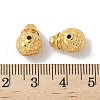 Matte Gold Color 925 Sterling Silver 3 Hole Guru Beads STER-R014-08G-3