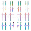ARRICRAFT 16Pcs 4 Style Stainless Steel Pendants STAS-AR0001-78-1
