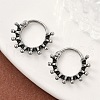 Crown 316 Surgical Stainless Steel Hoop Earrings EJEW-G416-26AS-2