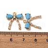 Brass Micro Pave Cubic Zirconia Pendants KK-Z112-36G-02-3