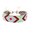 Cotton Braided Rhombus Cord Bracelet with Wax Ropes PW-WG62422-05-1