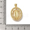 Rack Plating Brass Micro Pave Clear Cubic Zirconia Pendants KK-G500-02A-G-3
