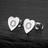 Heart 201 Stainless Steel Stud Earrings WGB8201-10-1