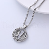 Vintage Retro Double Wolf Pendant Stainless Steel Punk Necklace Men's Fashion Accessory XB0880-3