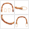 PP Plastic Half Round Bag Handle and Alloy U Shape Bag Ring FIND-WR0001-16-6