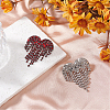 GOMAKERER 2Pcs 2 Colors Alloy Rhinestone Brooch FIND-GO0003-52-4