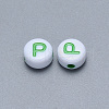 Craft Acrylic Horizontal Hole Letter Beads SACR-S201-11P-2