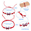 Adjustable Nylon Braided Bead Bracelets BJEW-TA00486-3