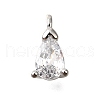 Brass Micro Pave Cubic Zirconia Pendants KK-D356-08D-P-1