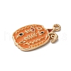 Thanksgiving Day Golden Tone Alloy Enamel Pendants ENAM-M002-01C-G-2