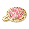 Brass Micro Pave Cubic Zirconia Pendants KK-Q775-20G-3