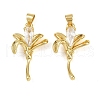 Brass Micro Pave Cubic Zirconia Pendants KK-S526-61G-1