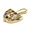 Autumn Theme Brass Micro Pave Cubic Zirconia Pendants ZIRC-L100-032G-3