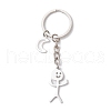 2Pcs 304 Stainless Steel  Keychains KEYC-JKC01165-4
