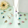 SUPERFINDINGS 16Pcs 8 Color Druzy Resin Pendants RESI-FH0001-36-2