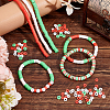   3 Strand 3 Colors Flat Round Handmade Polymer Clay Beads CLAY-PH0001-97-5