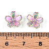 Transparent Electroplate Glass Bead Caps EGLA-N015-01D-3