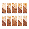 Transparent Resin & Walnut Wood Pendants RESI-TAG0001-03-11