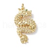 Rack Plating Brass Micro Pave Cubic Zirconia Pendants KK-Q797-10G-1