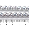 UV Plating Pearlized Glass Pearl Beads Strands GLAA-F128-01B-T12-2