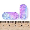 Spray Painted Transparent Glass Connector Charms X1-GLAA-H035-06C-3