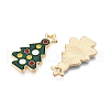 Rack Plating Alloy Enamel Pendants ENAM-T011-150-2