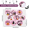 Halloween Theme Round Self-Adhesive Paper Decorative Stickers DIY-WH0308-557-2